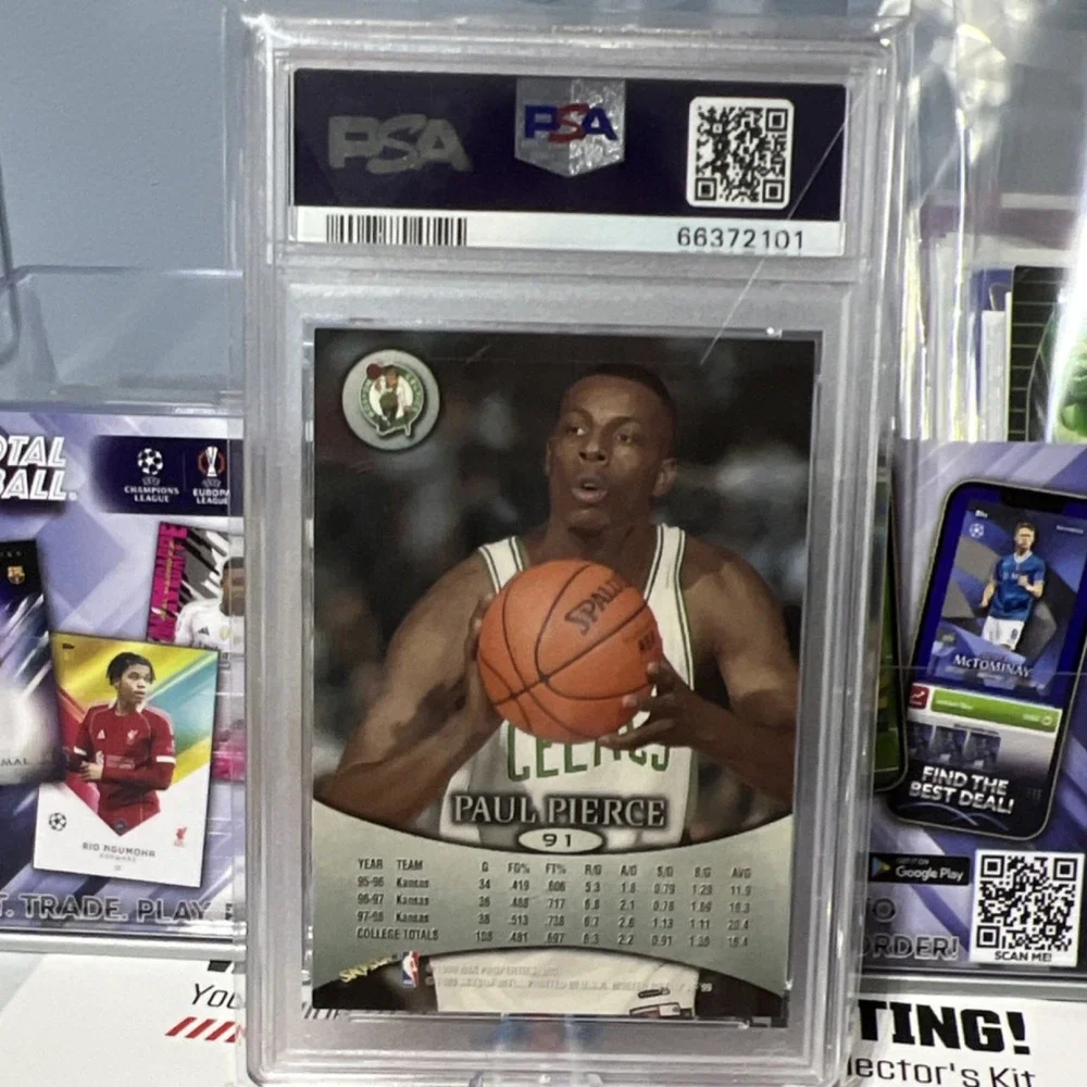 SkyBox 1998-99 Molten Metal Metal Smiths Rookie Paul Pierce #91 PSA 8 Celtics